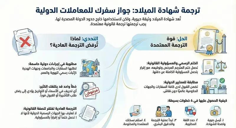 ترجمة شهادة الميلاد