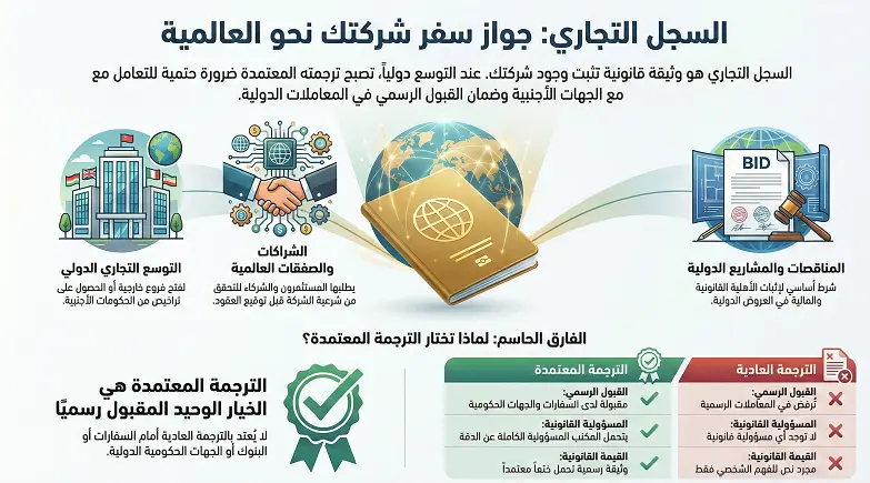 ترجمة سجل تجاري